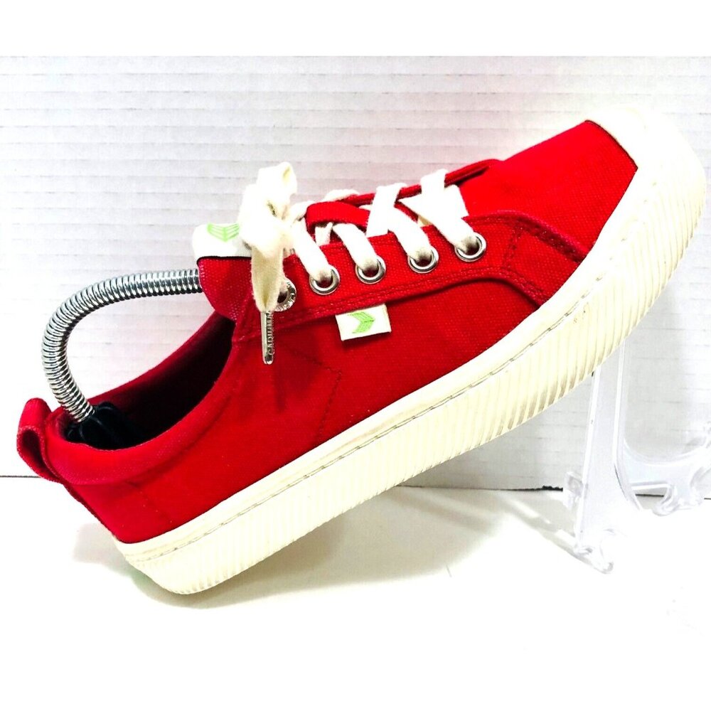 Cariuma Red Canvas Sneakers with White Sole